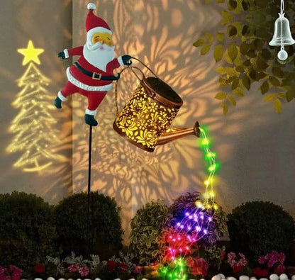 Solar Powered Flowing Water Kettle Light for Garden Decoration