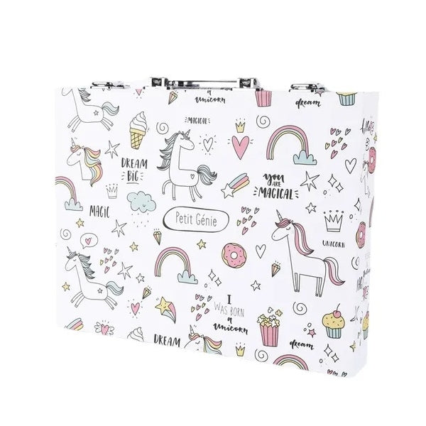 Complete Children's Art Kit with Pencils, Watercolors, and Brushes