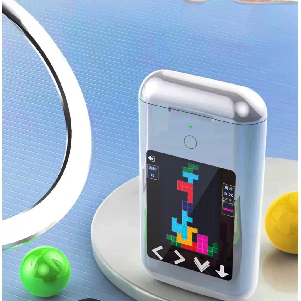 Bluetooth Headphones with Touch Screen and Powerbank ONLIKE - WHITE