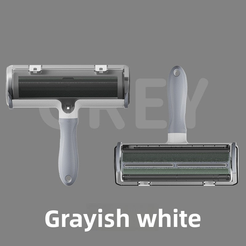 Pet roller-type hair removal brush