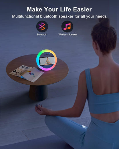 Bluetooth Speaker with Clock and Alarm, Wireless Charging