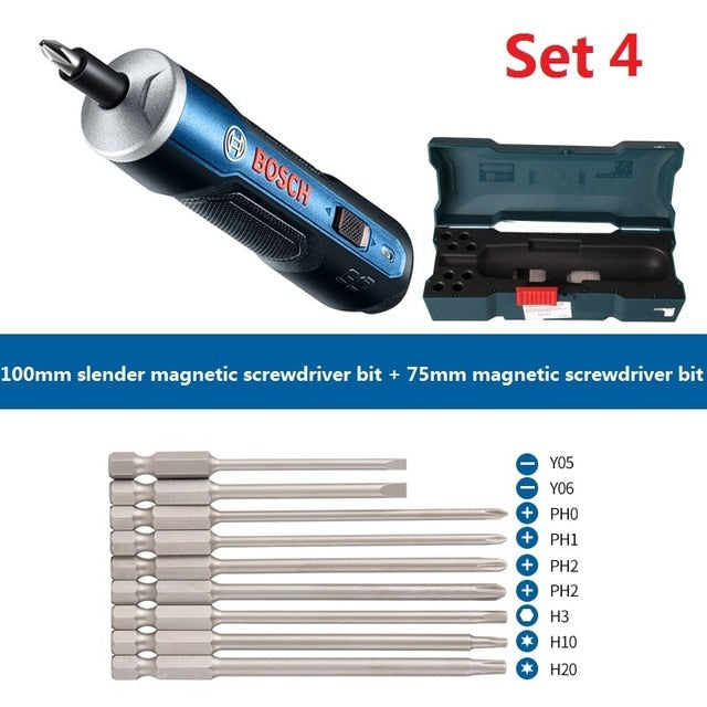 BOSCH GO Mini Electrical Screwdriver 3.6V lithium-ion Battery Rechargeable Cordless Power Drill with drill bits kits set