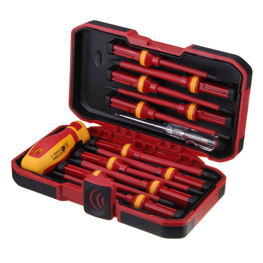 Voltage 1000V 13 Pcs Professional Electronic Insulated Screwdriver Set High Slotted Screwdriver Durable Hand Tools Accessory Set