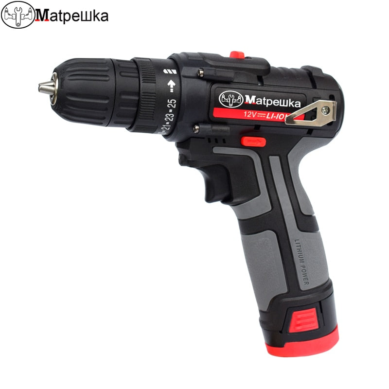 12V Cordless Electric Drill mini Electric Screwdriver Rechargeable Lithium Battery Electric Screw Driver Power Tools